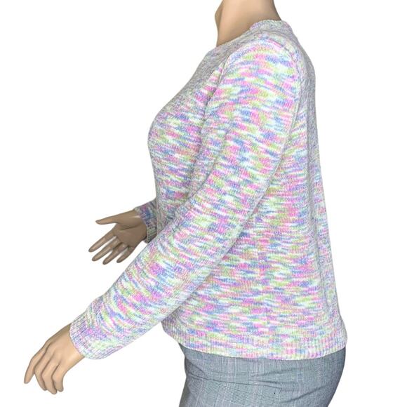 Alfred Dunner Sweater Space Dye Multicolor Chenille Pullover Size XL - Picture 3 of 7